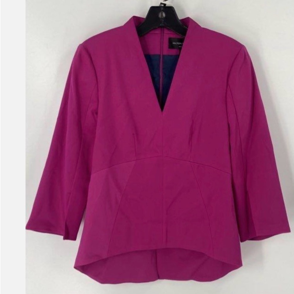 NWT Hilton Hollis 3/4 sleeve zip back top